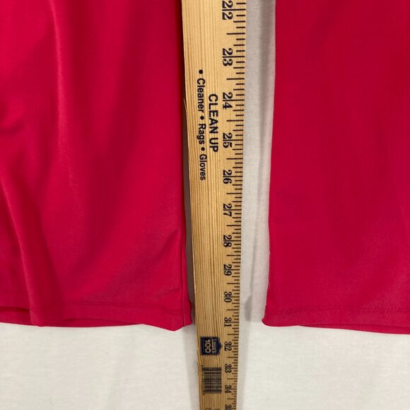 New IMAN size 2X Pink Red Soft Stretch Flowy Wide Leg Pull-on Pants Comfy - Picture 6 of 9